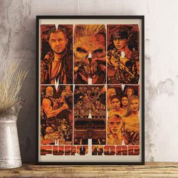 mad max poster, mad max wall art, movie poster, movie home decor, movie decoration, movie wall art