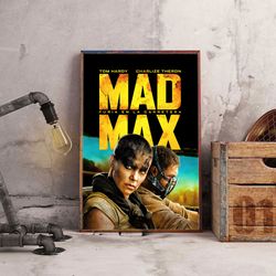mad max poster, mad max wall art, movie home decor, movie decoration, movie poster, movie wall art