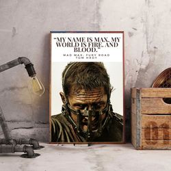 mad max wall art, mad max poster, movie poster, movie decoration, movie home decor, movie wall art