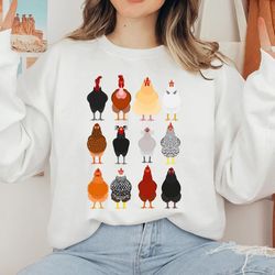 chicken breeds farm life t-shirt sweatshirt hoodie