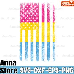 usa pansexual flag lgbtq color design svg,lgbt day svg,lesbian svg , gay svg, bisexual svg, transgender svg, queer svg