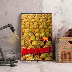 mars attacks wall art, mars attacks poster, movie poster, movie home decor, movie decoration, movie wall art