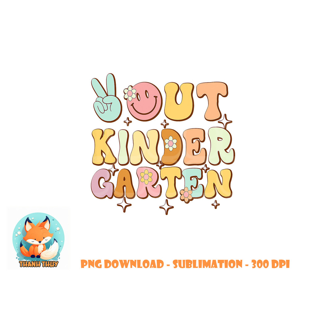 Peace Out Kindergarten Graduation Kid Boy Girl Class Of 2023 png, digital download copy.jpg