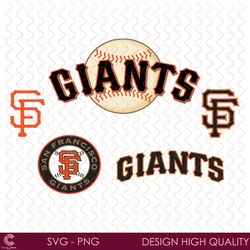san francisco giants 5 pack baseball team mlb team bundle svg, sport svg, san fr