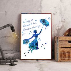 movie poster, mary poppins poster, mary poppins wall art, movie decoration, movie home decor, movie wall art