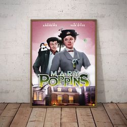 movie decoration, mary poppins wall art, movie poster, movie home decor, movie wall art, mary poppins poster