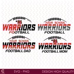 21 warriors football your school warriors football football parents svg, sport s