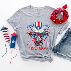 4th of July Shirt, USA Shirt, Independence Day Shirt, Funny Cow Shirt, America Cow Shirt, Memorial Day, Funny America Sh
