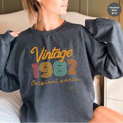 41st Birthday Sweatshirt, Vintage 1982 Hoodie, 41st Birthday Gift for Women, 41st Birthday Shirt Men, Retro Hoodie, Vint