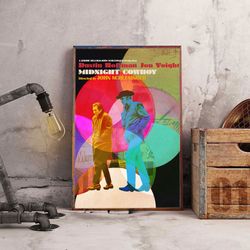 movie poster, midnight cowboy poster, movie home decor, movie decoration, midnight cowboy wall art, movie wall art