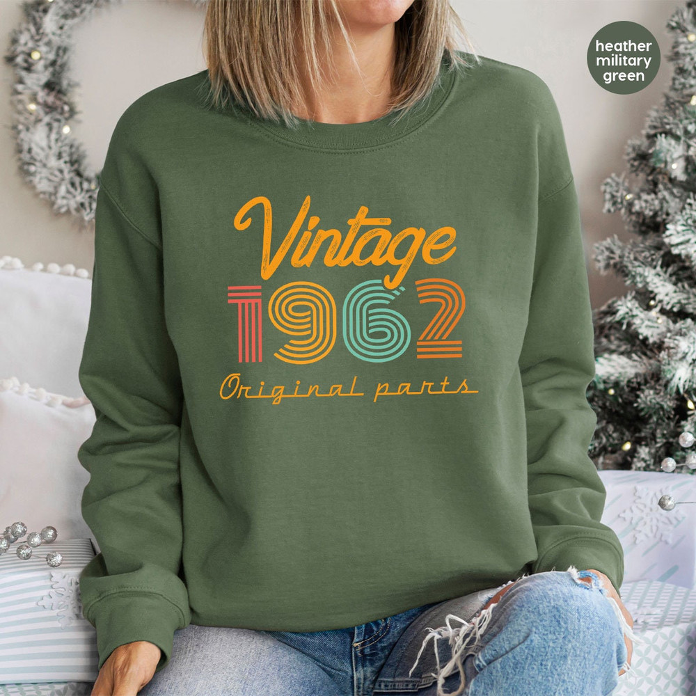 61th Birthday Hoodie, Vintage 1962 Sweatshirt, 61th Birthday Gift for Women, 61th Birthday Shirt Men, Retro Shirt, Vintage Long Sleeve Shirt - 8.jpg