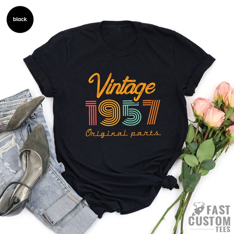 66th Birthday Shirt, Vintage T Shirt, Vintage 1957 Shirt, 66th Birthday Gift for Women, 66th Birthday Shirt Men, Retro Shirt, Vintage Shirts - 3.jpg
