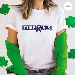 ALS Awareness Month Shirt, Cure ALS T Shirt, ALS Ribbon Graphic Tees, Support Vneck T-Shirt, Als Warrior Shirt, Survivor