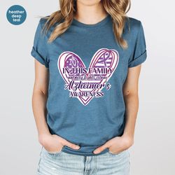 Alzheimer T-Shirt, Alzheimer Fighter Shirt, Family Support Sweaatshirt, Alzheimers Awareness Graphic Tees, Alzheimers Gi