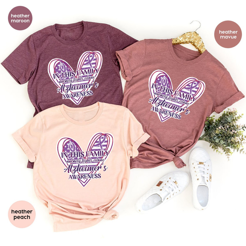 Alzheimer T-Shirt, Alzheimer Fighter Shirt, Family Support Sweaatshirt, Alzheimers Awareness Graphic Tees, Alzheimers Gifts, Support Gifts - 3.jpg
