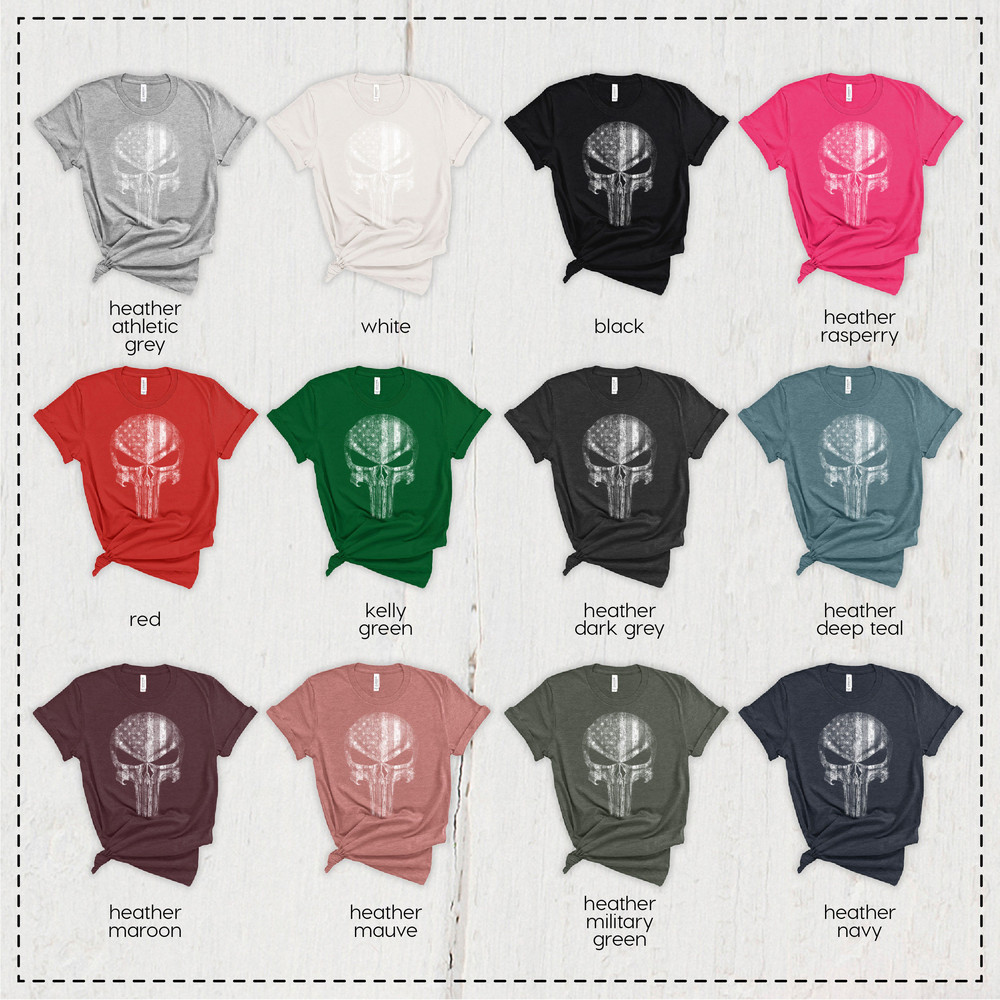 American Flag Skull Shirt, USA Flag T Shirt, Patriotic Shirt, 4th Of July Shirt, Military Veteran Shirt, Usa Army TShirt, Fourth of July Tee - 9.jpg