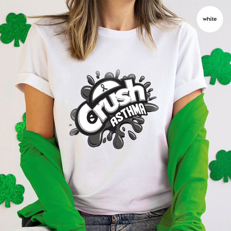 Asthma Support Shirt, Asthma Graphic Tees, Asthma Survivor Gifts, Asthma Awareness VNeck TShirt, Asthma Warrior TShirt, Ribbon Clothing - 7.jpg