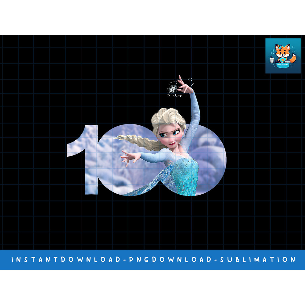 Disney 100 Anniversary Frozen Princess Elsa D100 png, sublimate, digital print.jpg