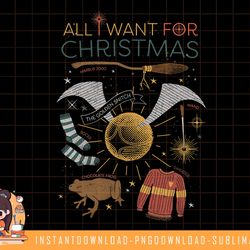 harry potter all i want for christmas png, sublimate, digital download