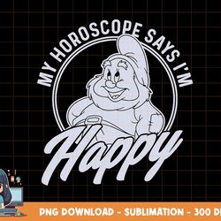 disney snow white and the seven dwarfs i m happy png, sublimation, digital print