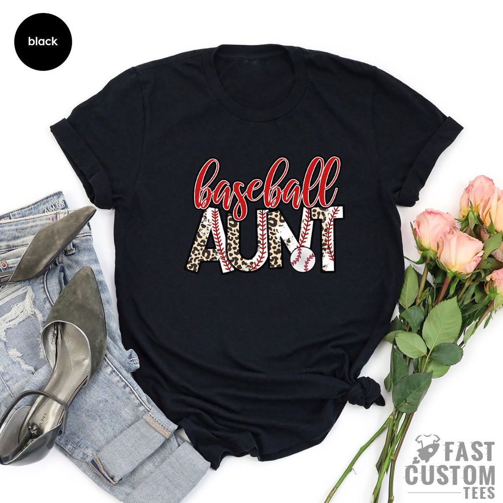Baseball Aunt T-Shirt, Baseball Shirt, Sport Aunt Shirt, Baseball Auntie Shirt, Aunt T-Shirts, Aunt Gift Baseball, Baseball Family Shirts - 4.jpg