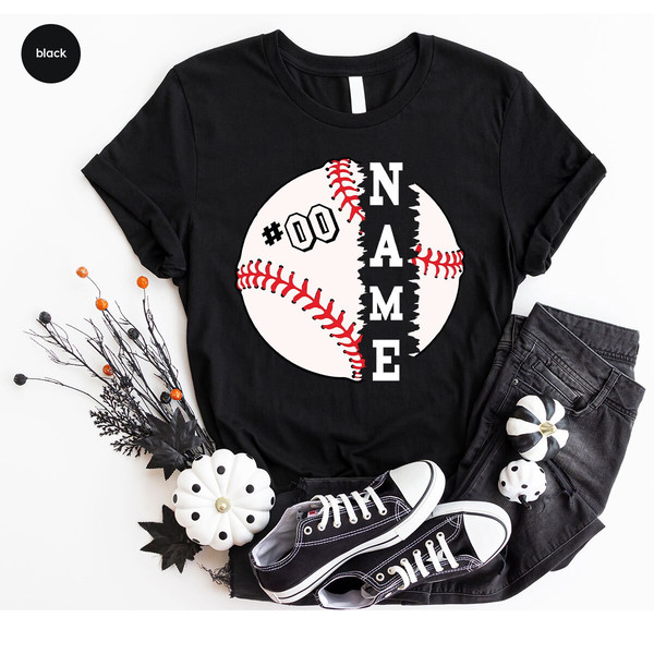 Baseball Mom Shirt, Baseball Player Outfit, Custom Baseball Shirts, Baseball Gifts, Personalized Baseball Graphic Tees, Baseball T-Shirt - 7.jpg