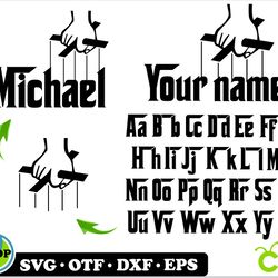 godfather logo personalize diy | godfather font otf svg, godfather logo, godfather svg cricut, godfather shirt svg name