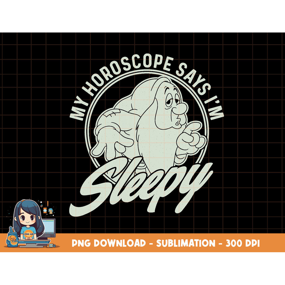 Disney Snow White And The Seven Dwarfs I m Sleepy png, sublimation, digital print.jpg