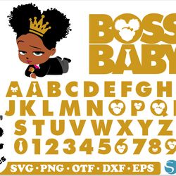 princess african boss baby girl, golden boss baby girl font logo | svg png dxf otf | afro boss baby girl svg, afro boss