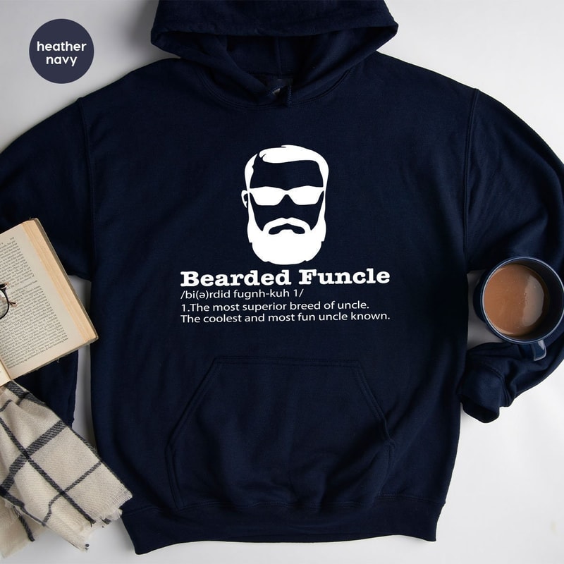 Bearded Funcle Hoodie, Funny Uncle Sweatshirt, Bearded Funcle Definition Tee, Funny Family Gift, Uncle Long Sleeve, Uncle Gift - 2.jpg
