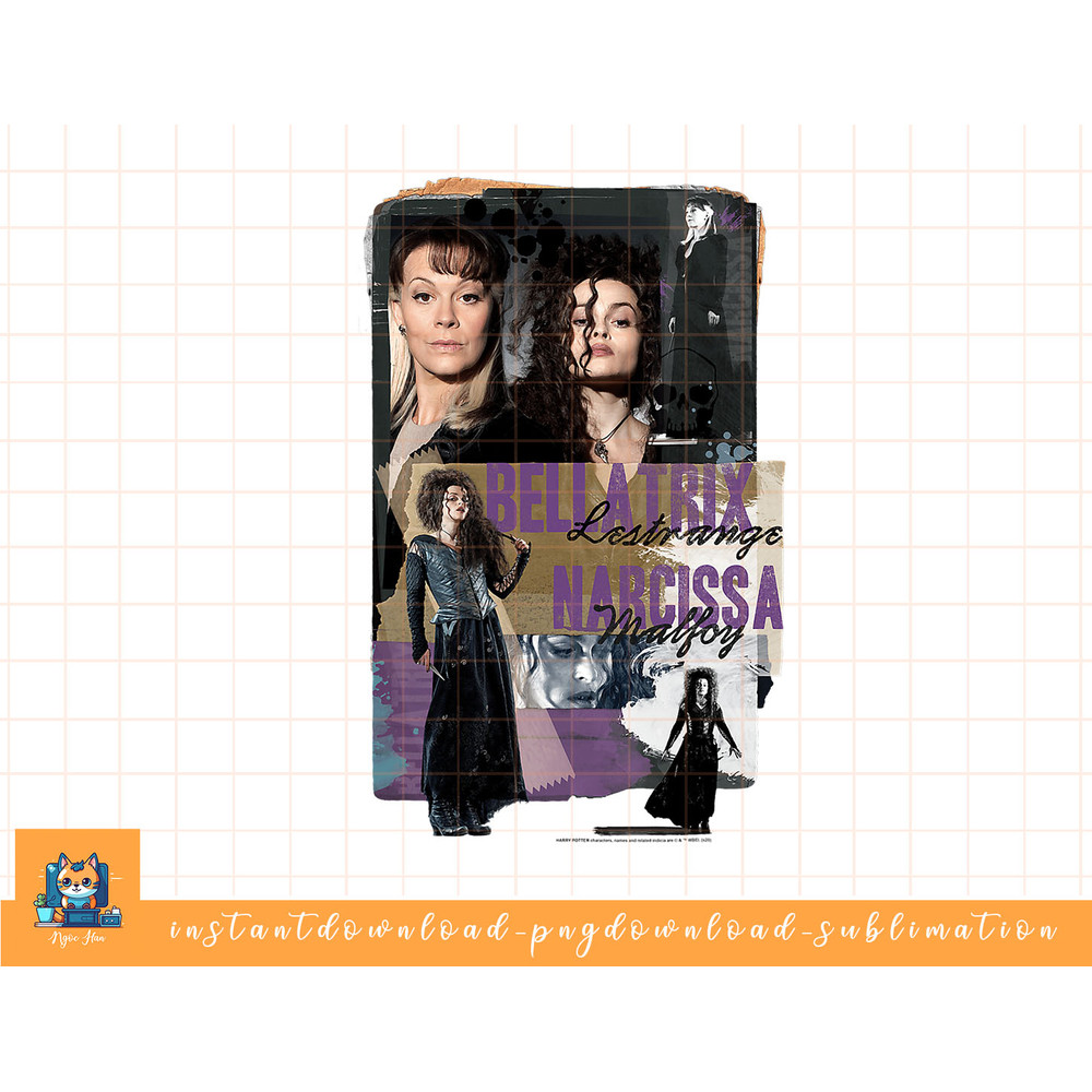 Harry Potter Bellatrix Lestrange & Narcissa Malfoy png, sublimate, digital download.jpg