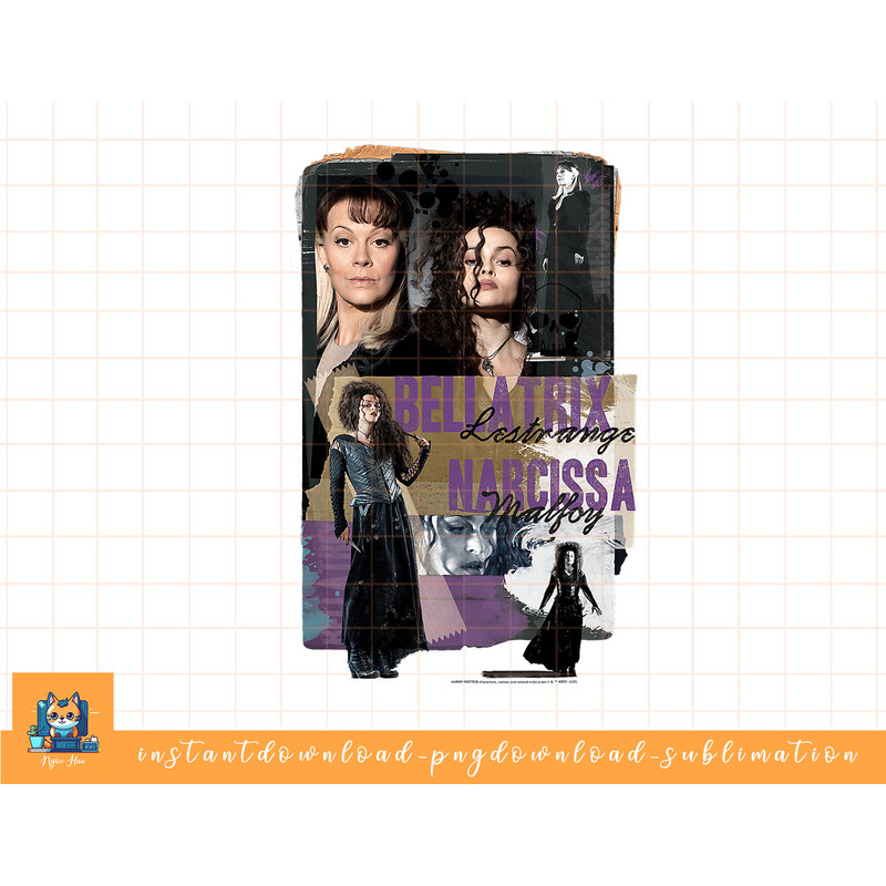 Harry Potter Bellatrix Lestrange & Narcissa Malfoy png, sublimate, digital download.jpg