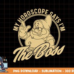 disney snow white and the seven dwarfs i m the boss png, sublimation, digital print