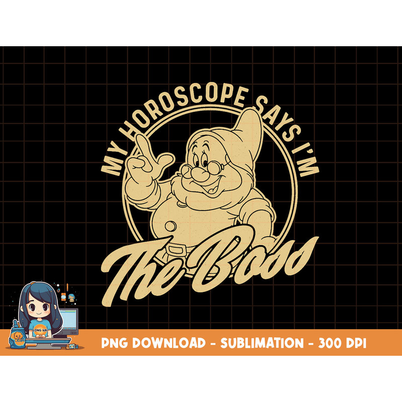 Disney Snow White And The Seven Dwarfs I m The Boss png, sublimation, digital print.jpg