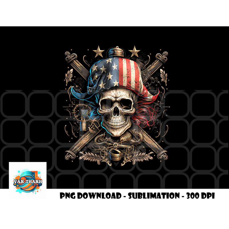 Pirate 4th of July American Flag USA America Funny Tank Top copy.jpg