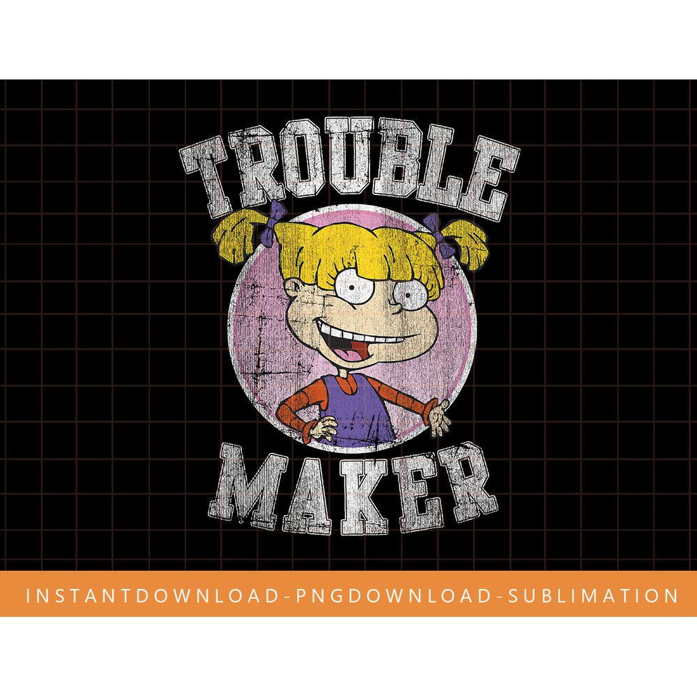 Rugrats Angelica Trouble Maker Vintage Graphic T-Shirt png, sublimate, digital print.jpg