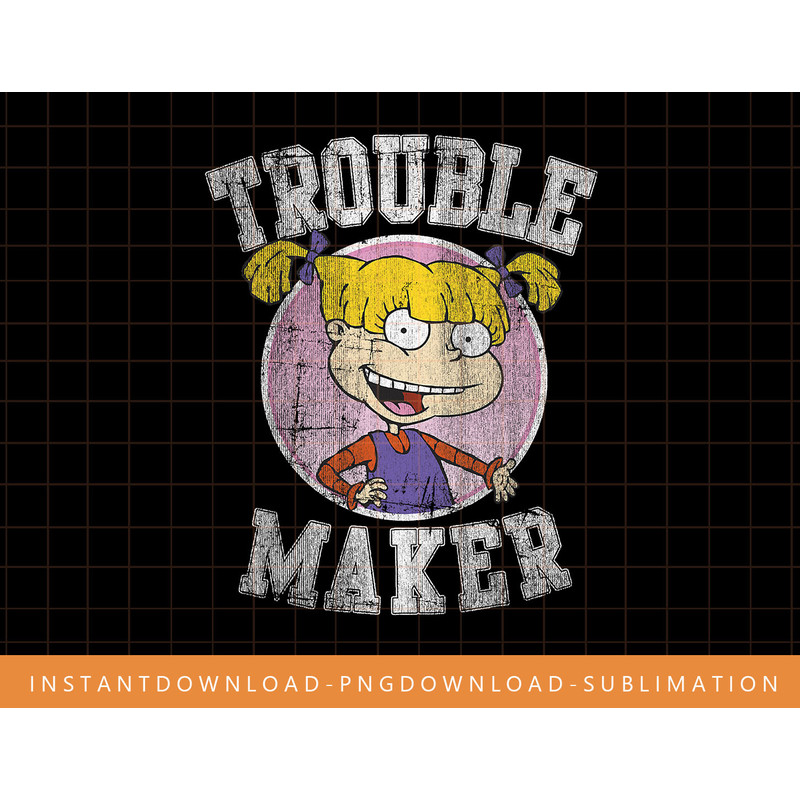 Rugrats Angelica Trouble Maker Vintage Graphic T-Shirt png, sublimate, digital print.jpg