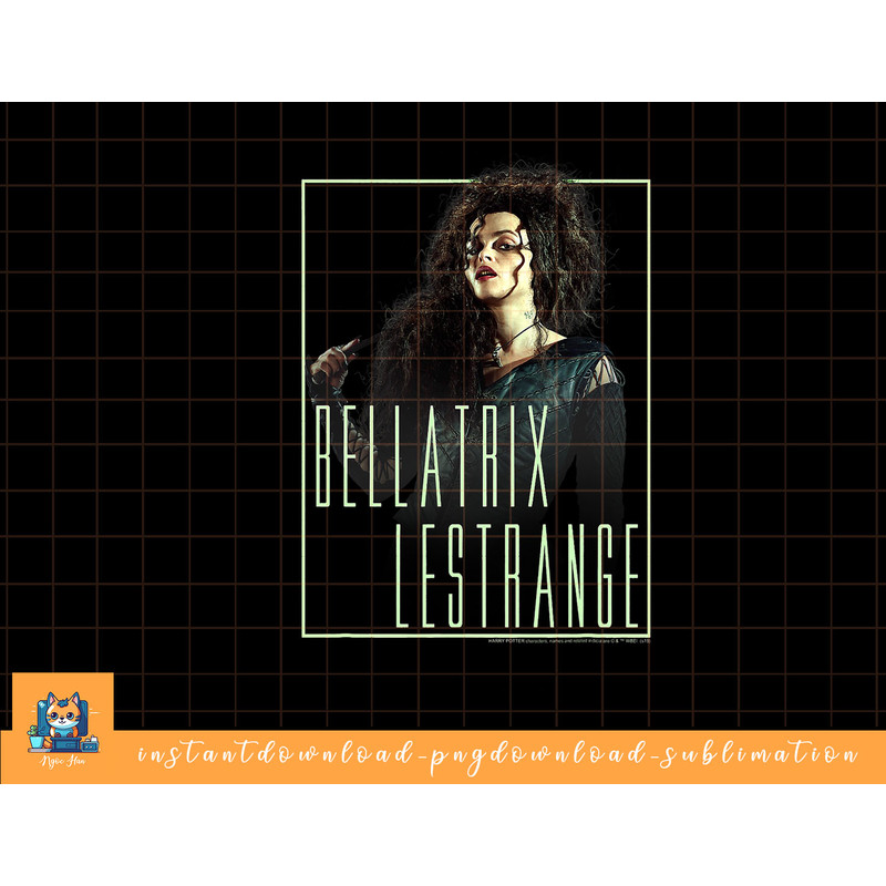 Harry Potter Bellatrix Lestrange Simple Framed Portrait png, sublimate, digital download.jpg