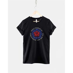 king charles coronation t-shirt - king charles iii coronation day souvenir shirt - coronation party - adults and childre
