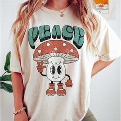 retro peace tee, peace tee, hippie t-shirt, vintage inspired  tee, unisex tee, comfort colors t-shirt, graphic tee, size