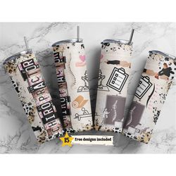 chiropractor 20 oz skinny tumbler sublimation design leopard boho wrap design for straight tumbler, png file, digital, r