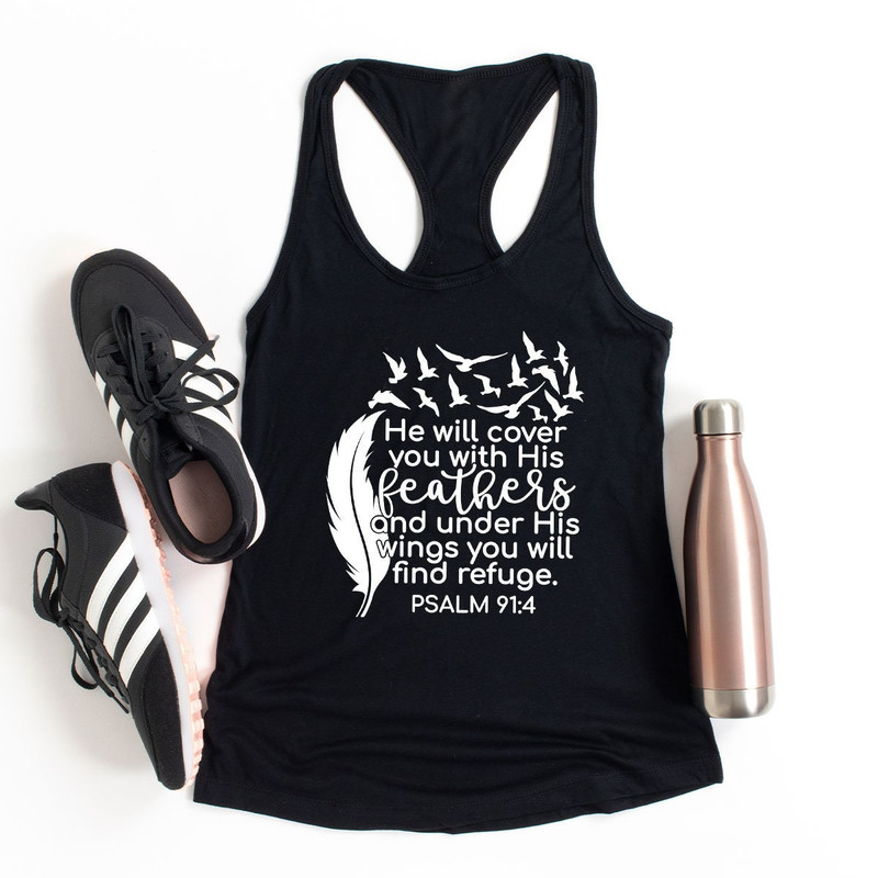 Bible Verse Shirt, Christian Shirts, Bible Shirt, Psalm 91, Christian Gifts, Pray Shirt, Religious Shirt, Faith Shirt, Shirts for Women - 5.jpg