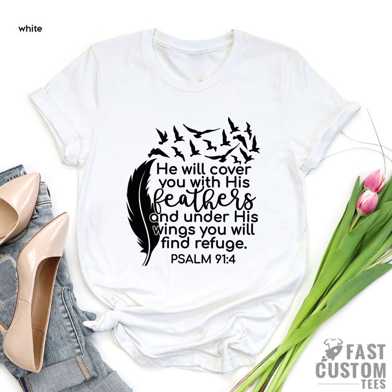 Bible Verse Shirt, Christian Shirts, Bible Shirt, Psalm 91, Christian Gifts, Pray Shirt, Religious Shirt, Faith Shirt, Shirts for Women - 6.jpg