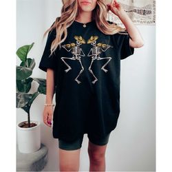 dancing skeletons tee, dancing skeletons t-shirt, boho tee, vintage inspired t-shirt, comfort colors t-shirt, oversized