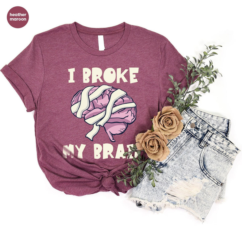 Brain Injury T-Shirt, Awareness Gift, Brain Surgery Crewneck Sweatshirt, Neurosurgery Shirt, Funny Shirt, Head Trauma Tee, Gift for Her - 5.jpg