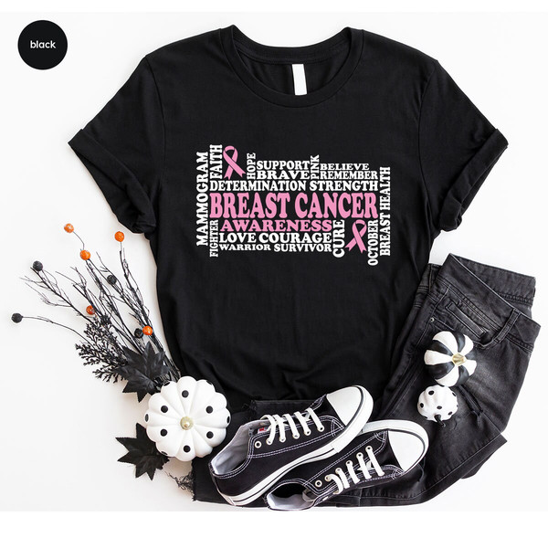 Breast Cancer Awareness Shirt, Cancer Survivor Gift, Breast Cancer Gifts, Family Support T-Shirts, October Tshirt, Cancer Warrior Outfit - 6.jpg