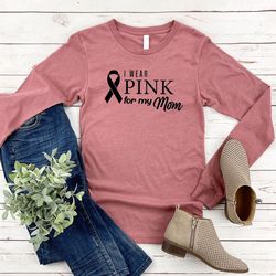 Breast Cancer Ribbon Sweatshirt, Cancer Survivor Gift, Breast Cancer Long Sleeve Shirts, Breast Cancer Awareness Month O