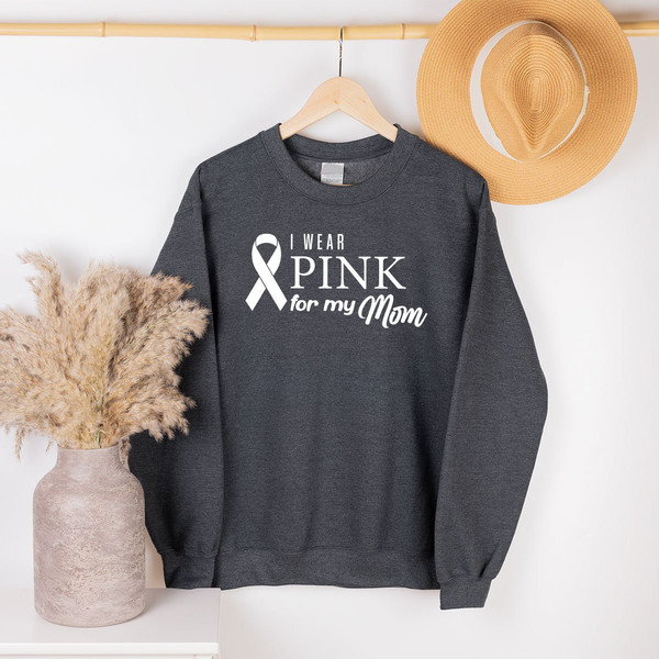 Breast Cancer Ribbon Sweatshirt, Cancer Survivor Gift, Breast Cancer Long Sleeve Shirts, Breast Cancer Awareness Month October Hoodie - 2.jpg