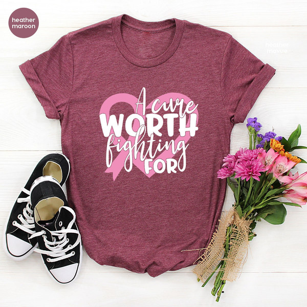 Breast Cancer Shirt, Breast Cancer Awareness Shirt, Breast Cancer Survivor Gift, Breast Cancer Month, Cancer Support, Motivational Shirt - 3.jpg