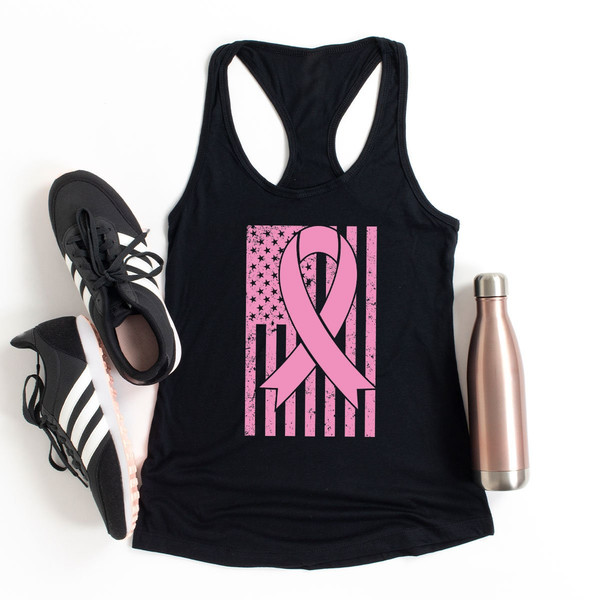 Breast Cancer Shirt, Cancer Shirt, Breast Cancer Ribbon USA Flag Shirt, Breast Cancer Month, Cancer Awareness Shirt, Cancer America Flag - 5.jpg
